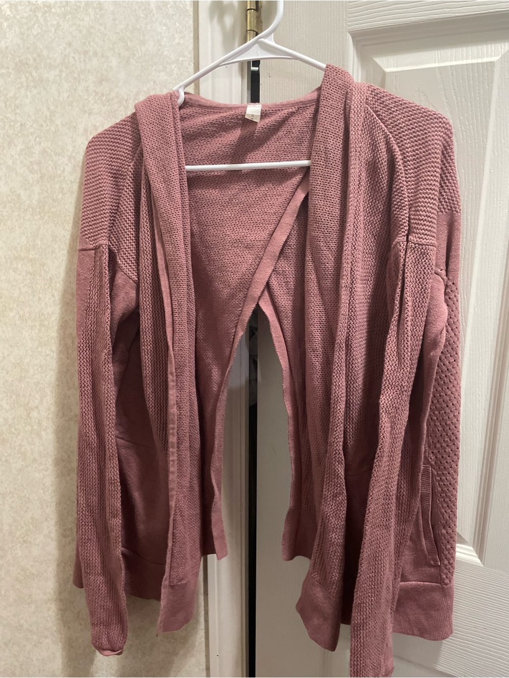 Lululemon Women's Open-Front Cozy Knit Cardigan - Dusty Rose